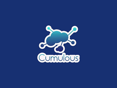 Cloud Computing Logo - Cumulous blue branding cloud cloudcomputing dailylogochallenge design icon logo techie vector