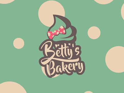 Cupcake - Betty's Bakery bakery bakery logo branding cupcake dailylogochallenge design icon illustration logo typography vector