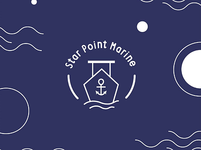 Boat logo - Star Point Marine anchor boat branding dailylogochallenge dailylogodesign harbor logo minimalist sea vector