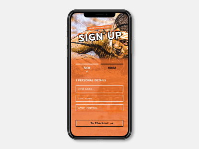 DailyUI project 001 iphone x sign up signup ui