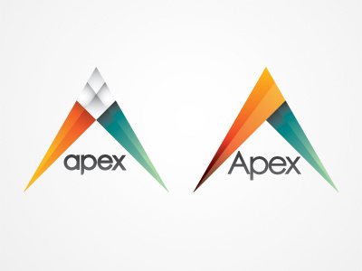 Apex Logo brand colour design logo roofing triangle vector