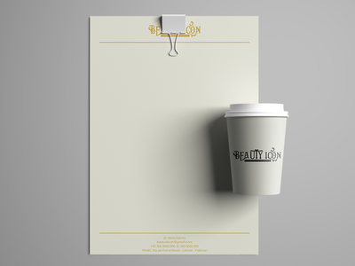 Letter Head and Ref Cup advertisement art artdirection branding creative design gold graphic graphicdesign icon ideas identity illustration logo pakistan typography ui ux vector web