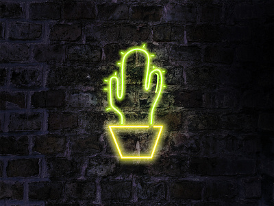 Kaktus (2018) cactus kaktus neon sign team neon