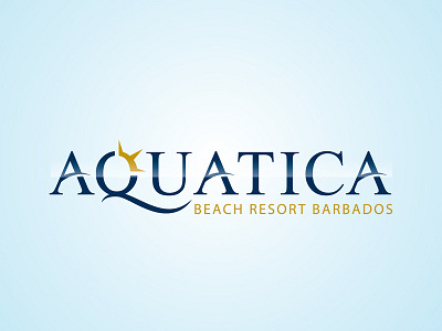 Aquatica beach beach logo branding branding agency graphic design logo logodesign ocean resort sun typography water