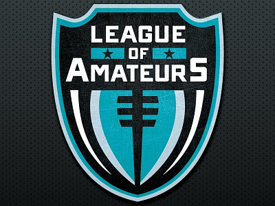 League Of Amateurs Main Logo fantasy football football league shield sports