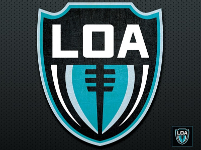 League Of Amateurs Small Logo fantasy football football league shield sports team