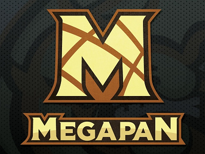 Megapan "M" logo and Wordmark bread concha fantasy football football mega pan sports logo sweat bread