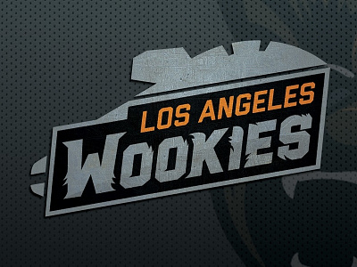 Los Angeles Wookies Wordmark chewbacca chewy fantasy football football league millennium falcon sports sports logo star wars wookies