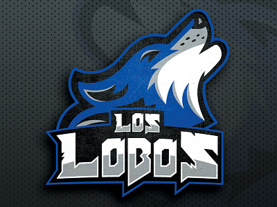 Los Lobos Logo Wordmark fantasy football football howling lobo lobos los lobos sports sports logo wolf wolf logo