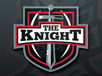 The Knight Word Mark fantasy football knight logo medieval shield sports