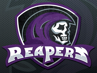Reapers Word Mark death fantasy football football grim reaper reaper scythe skull sports sports logo team