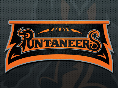 Puntaneers Wordmark buccaneers cannon ball fantasy football football hook peg leg pirate punt sports sports logo tampa bay tampa bay buccaneers