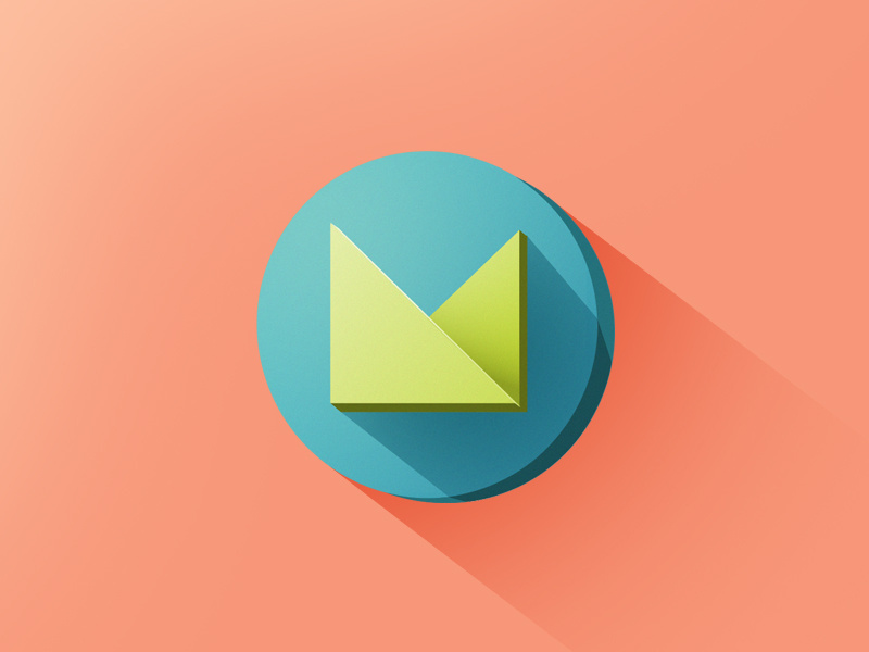 "M" - WIP abstract letter letter form flat flat design icon logo branding identity