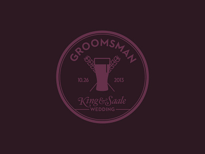 King+Saale beer beer emblem emblem groomsman groomsman logo logo wedding wedding emblem