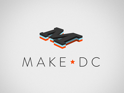 MAKE DC 3d branding dc logo logo design