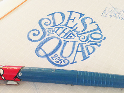 Design Squad sketch emblem hand lettering lettering logo type typography