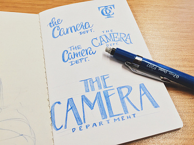 The Camera Dept. branding hand letter handlettering lettering logo