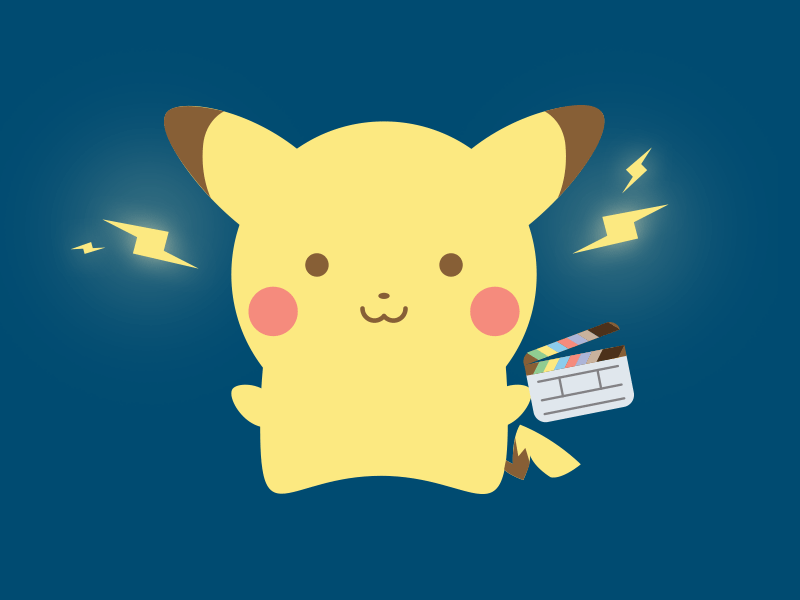 pika-pika illustration pikachu pokemon sticker