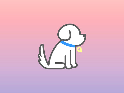 P.A.W. dog identity illustration logo puppy