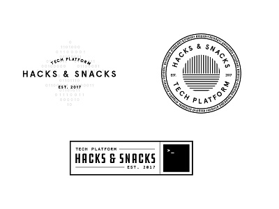 Hacks & Snacks WIP branding emblem hack hacking logo logo mark