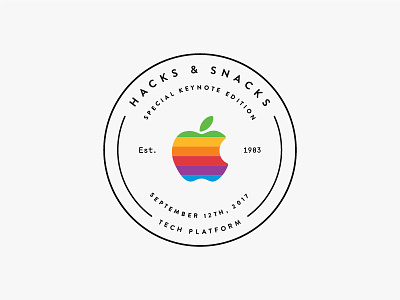 Hacks & Snacks — Keynote Edition apple apple keynote branding crest emblem hack hacking logo logo mark mac