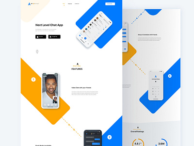 Landing Page Chat App | Web Design app design chat app landing page uidesign webdesign