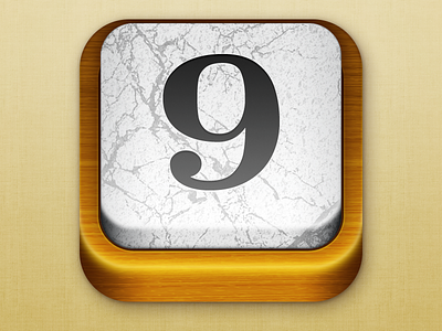 Sudoku Touch — App Icon 3d app app icon fabric icon ios marble shiny things skeuomorphic sudoku texture touch wood