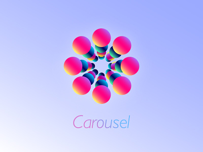 Carousel carousel childhood circle colors gradient icon logo shape simple sketch ui uiux