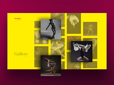 Dance Website Gallery Page dance gallery interface scroll theater ui web webdesign webpage website
