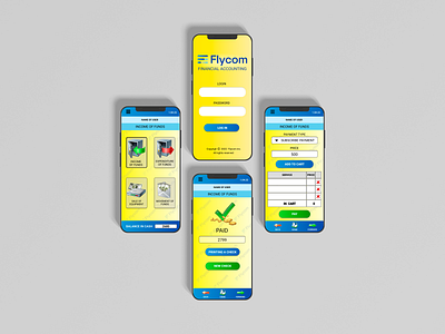 Mobile application design for Internet provider Flycom app design graphic design mobile ui