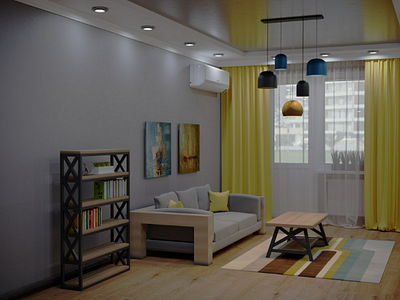 3d design and visualisation living room