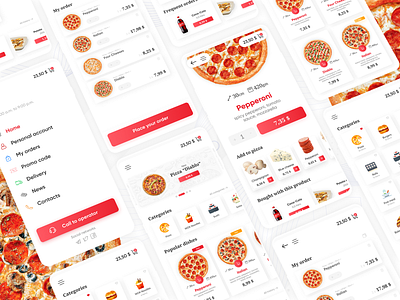 food delivery design app figma food app photoshop pizza ui uidesign uiux ux uxdesign