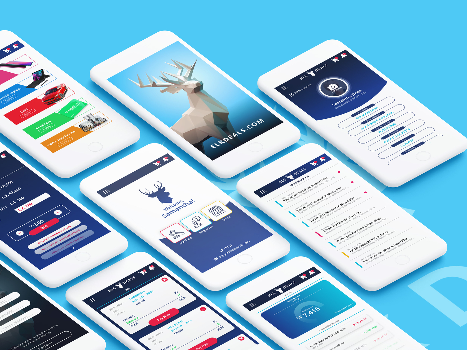 Elk Deals app UI design by Ahmed M. Fattouh on Dribbble