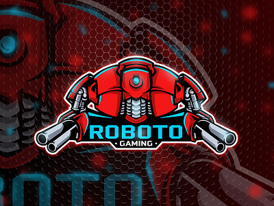 Roboto - Mascot & Esport logo animal design esport esport logo gaming gun logo mascot robot sport squad unique