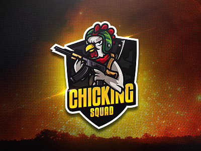 Chiking Squad - Mascot & Esport Logo ak47 chick chicken design esport esport logo game gun logo mascot squad unique