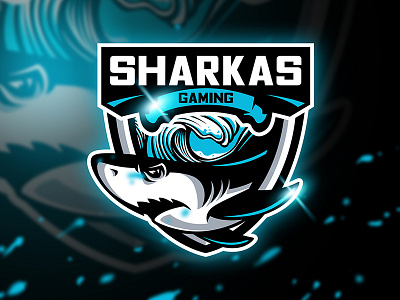 Sharkas Gaming - Mascot & Esport logo