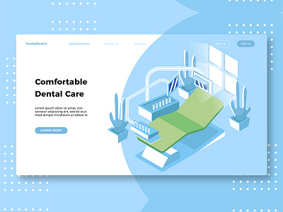 Dental Care - Banner & Landing Page banner dental care dental clinic doctor hospital landingpage uiux web design