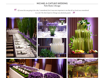 Wedding Inspiration food gallery grid images inspiration interface landing showcase venue website wedding