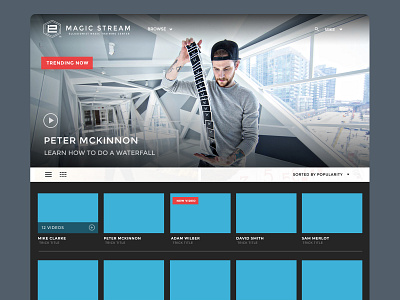 Magic Streaming Website brand identity branding streaming ui ux web web design website