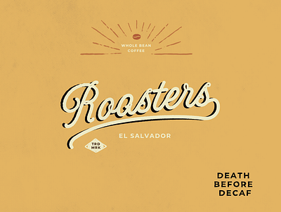 Roasters Coffee Logo brand identity branding branding design design illustration logo logo design logotype typography vector