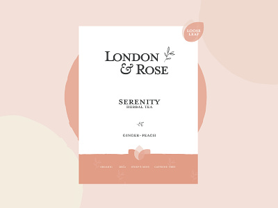London & Rose Tea Company brand design brand identity branding design feminine label logo logodesign logotype packaging tea vector