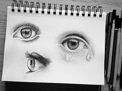 Real eyes art drawing eye eyes pencil realistic sketch tear
