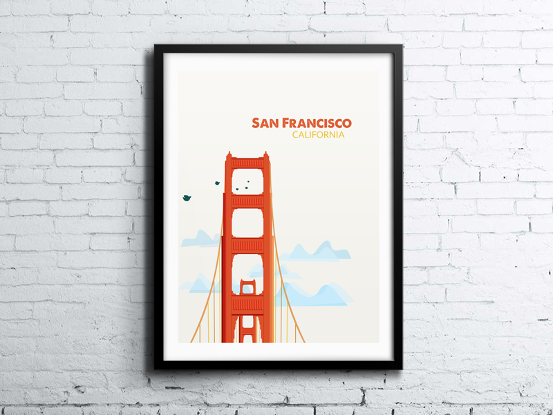San Francisco Screen Print by Michael James Clarke on Dribbble