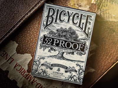 52 Proof Playing Cards alcohol bicycle brand branding identity label package design packaging playing cards whiskey