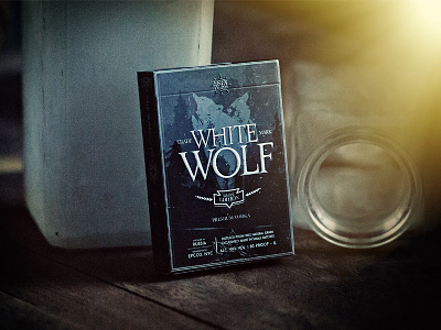 White Wolf Vodka alcohol bicycle brand branding identity label package design packaging playing cards russia vodka