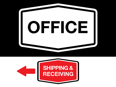 Office/Shipping & Receiving Signage office receiving shipping wayfinding