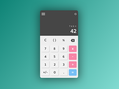 Daily UI 004 - Calculator app calculator daily ui mobile skeumorphic ui ux