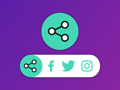 Daily UI 010 - Social Share Icon button daily ui design icon minimal social share ui ux