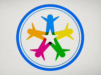 SEI Logo 'badge' colorful identity kids logo overlay pro bono star