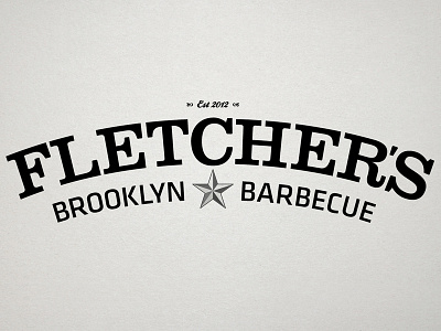 Fletcher's Brooklyn Barbecue arch branding custom type fletchers identity logo star typography